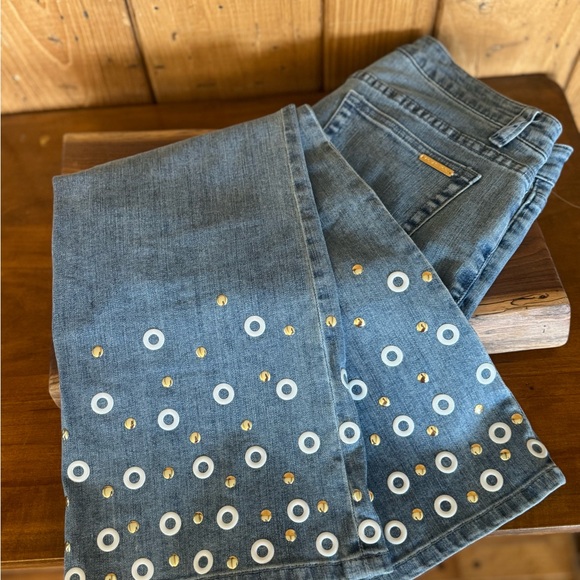 Michael Kors Jeans Embl Izzy Cropped Flare Slim Women's Size 4 - Picture 2 of 10